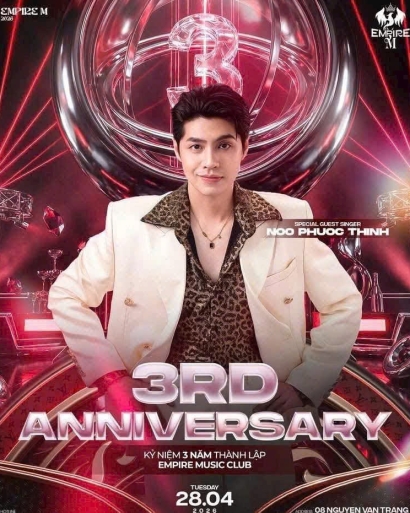 🎉 KỶ NIỆM 3 NĂM THÀNH LẬP – EMPIRE CLUB 🎉28.04 – GRAND NIGHT 🌟 Siêu sao Noo Phước Thịnh xuất hiện